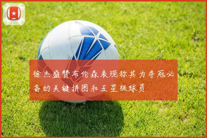 徐杰盛赞布伦森表现称其为夺冠必备的关键拼图和五星级球员